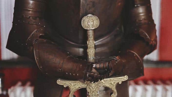 castle , knight sword