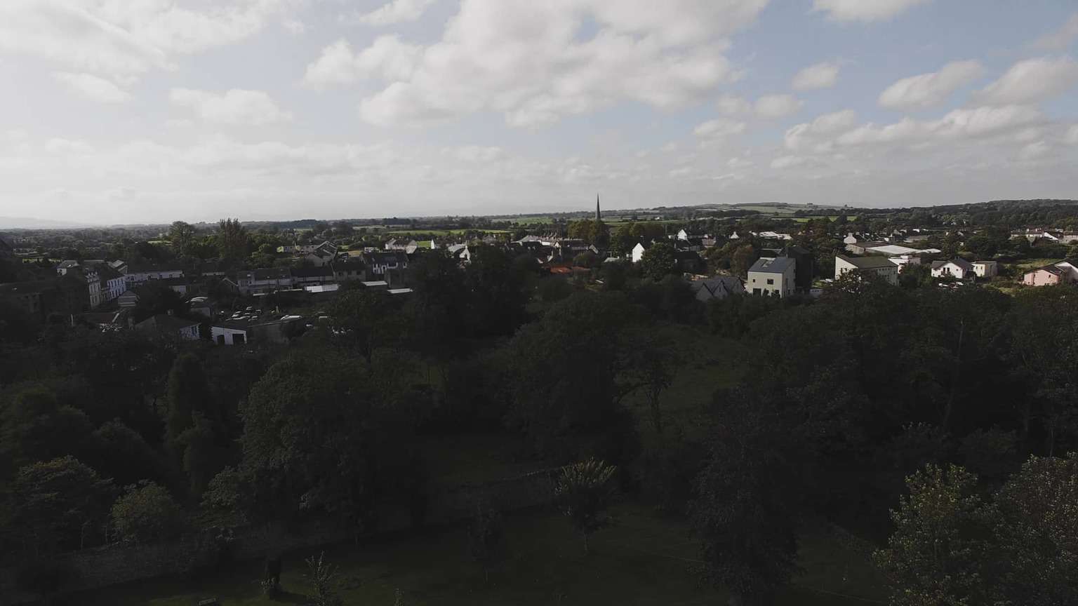 view for Saint Michael‘s and Saint John’s Catholic Church from cloughjordan