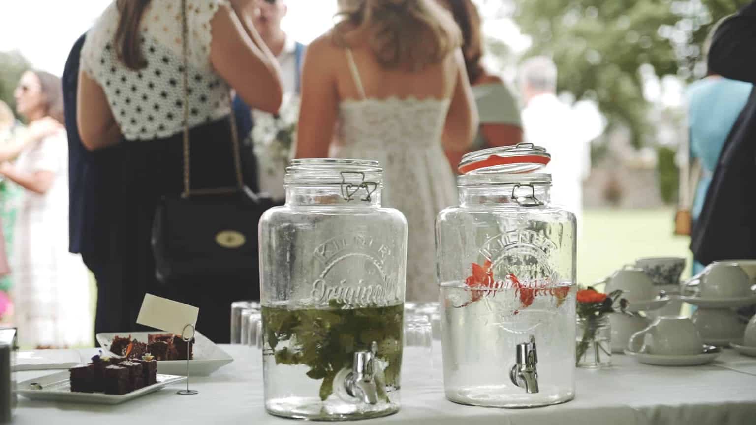 water with mint waiting for guest