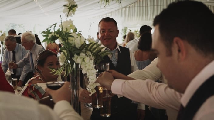 Toast during speeches