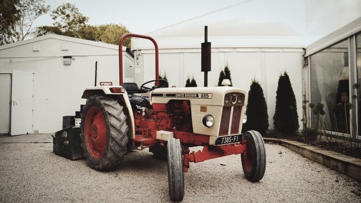tractor parked in venue