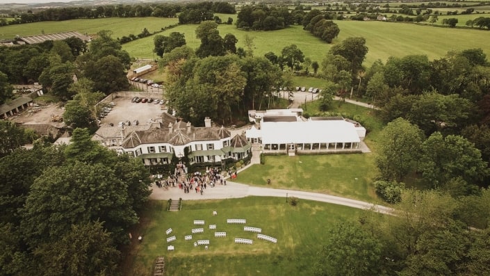 Wedding venue areal view on ashley park