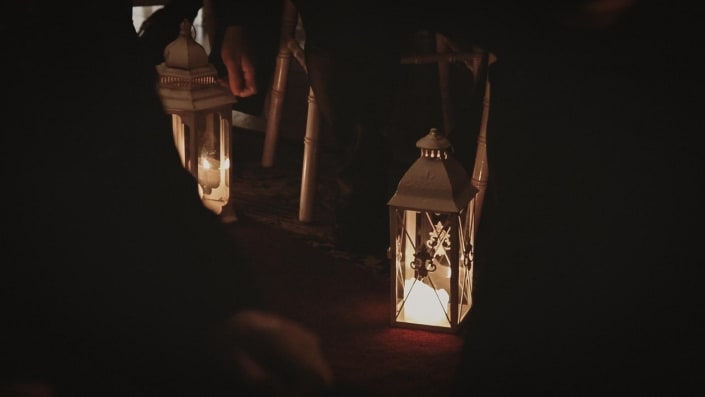 candles during humanism ceremony