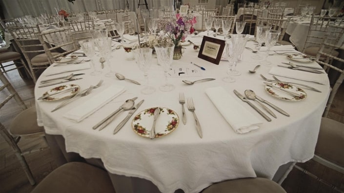 decorated wedding table