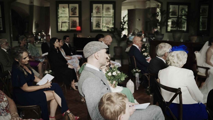 Guest watching at humanistic ceremony