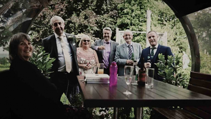 drink reception is outside