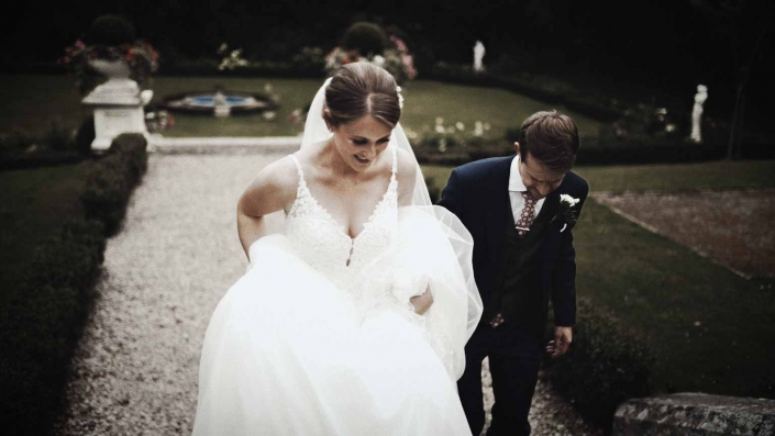 newly couple walking