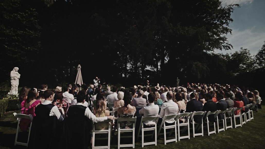 Tinakilly House garden wedding ceremony