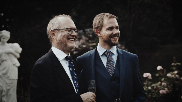 smiling father of bride
