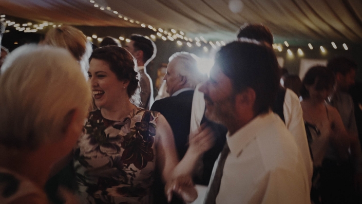 happy couple on the dance floor