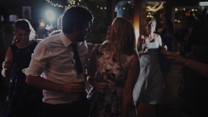 couple dancing with smile