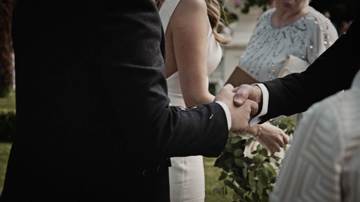 close look at hand shake