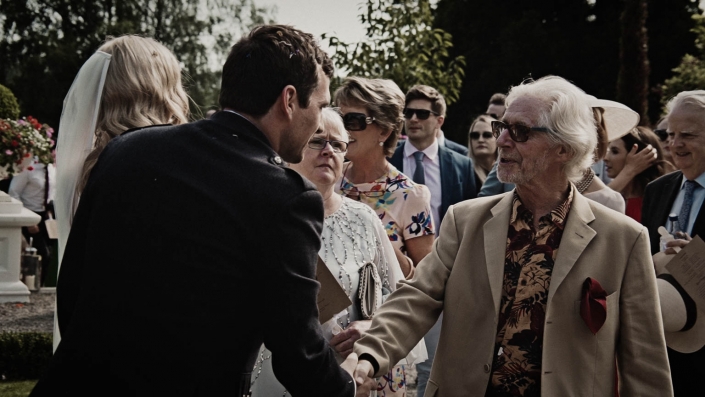 hand shake for newly couple