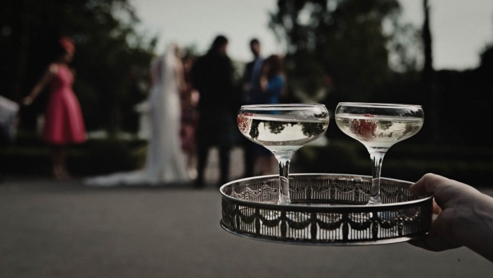 glasses with champagne