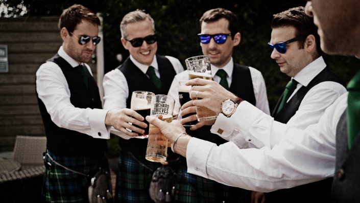 Toast taken by groom