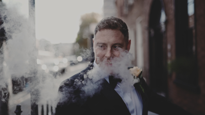 best man smoking
