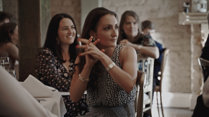 amused wedding guest