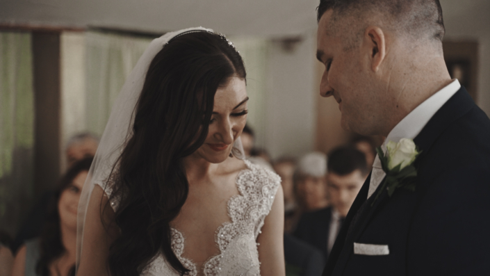 Bride making vows