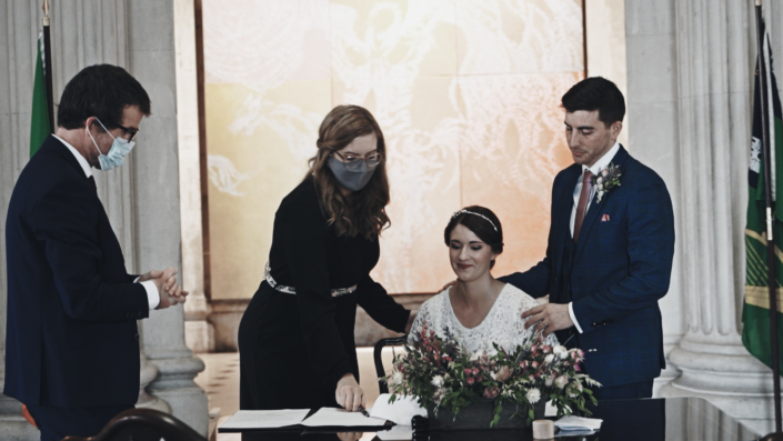signing wedding register