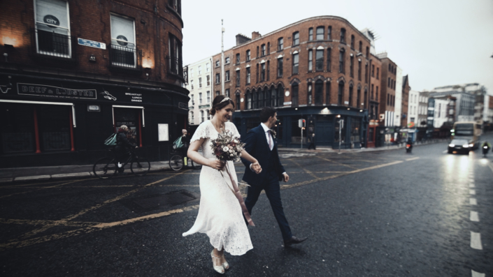 Sarah and Josh going for ceremony