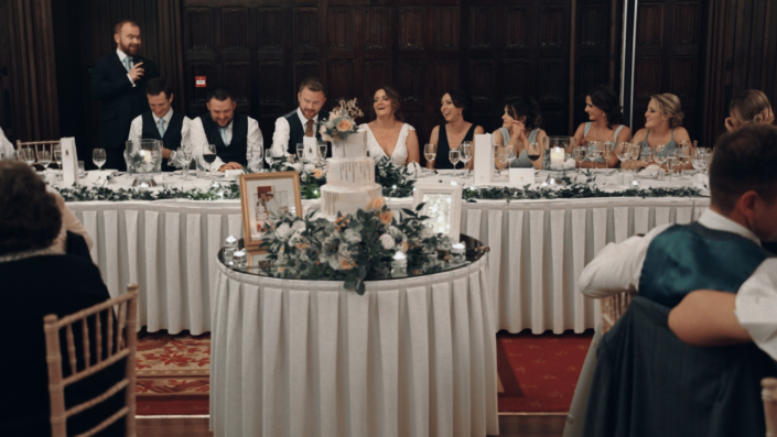View at wedding table