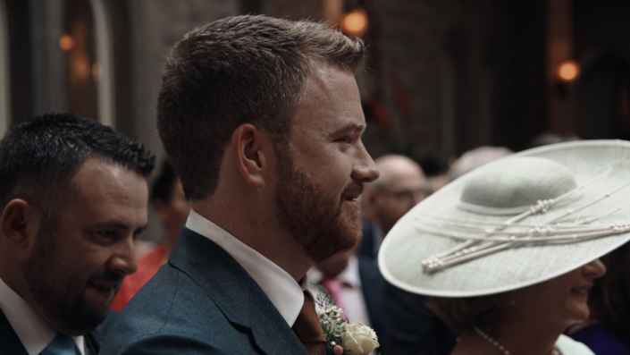 Groom is waiting for bride entrance.