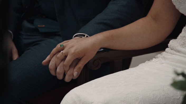 lovers hold hands when get married.