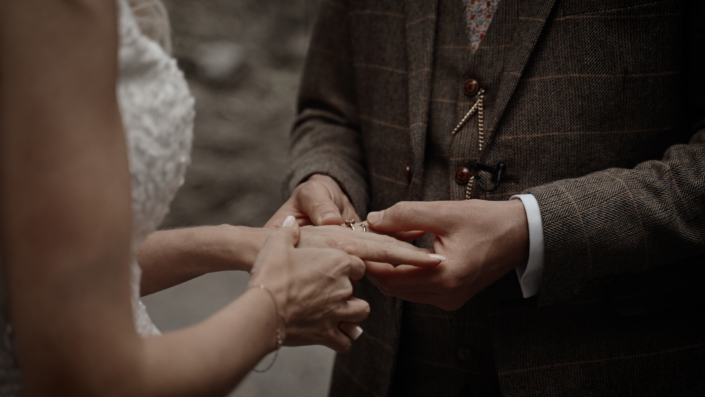 putting wedding rings