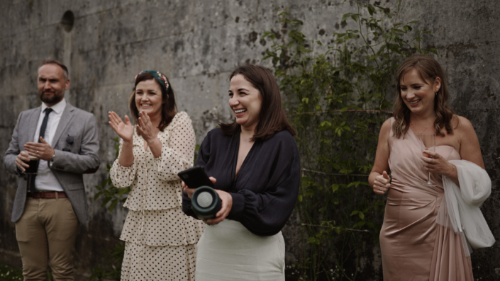 happy people on wedding