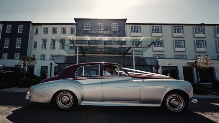 wedding car before acton hotel