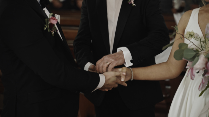 father giving hand of dother