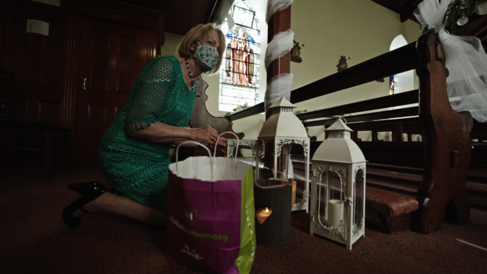 getting decoration at church