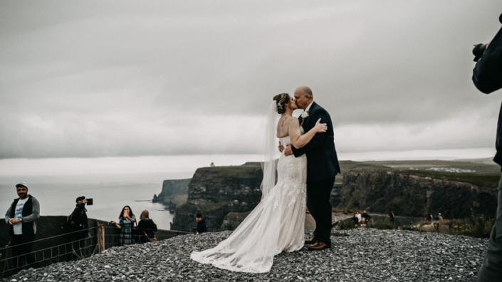 first wedding kiss